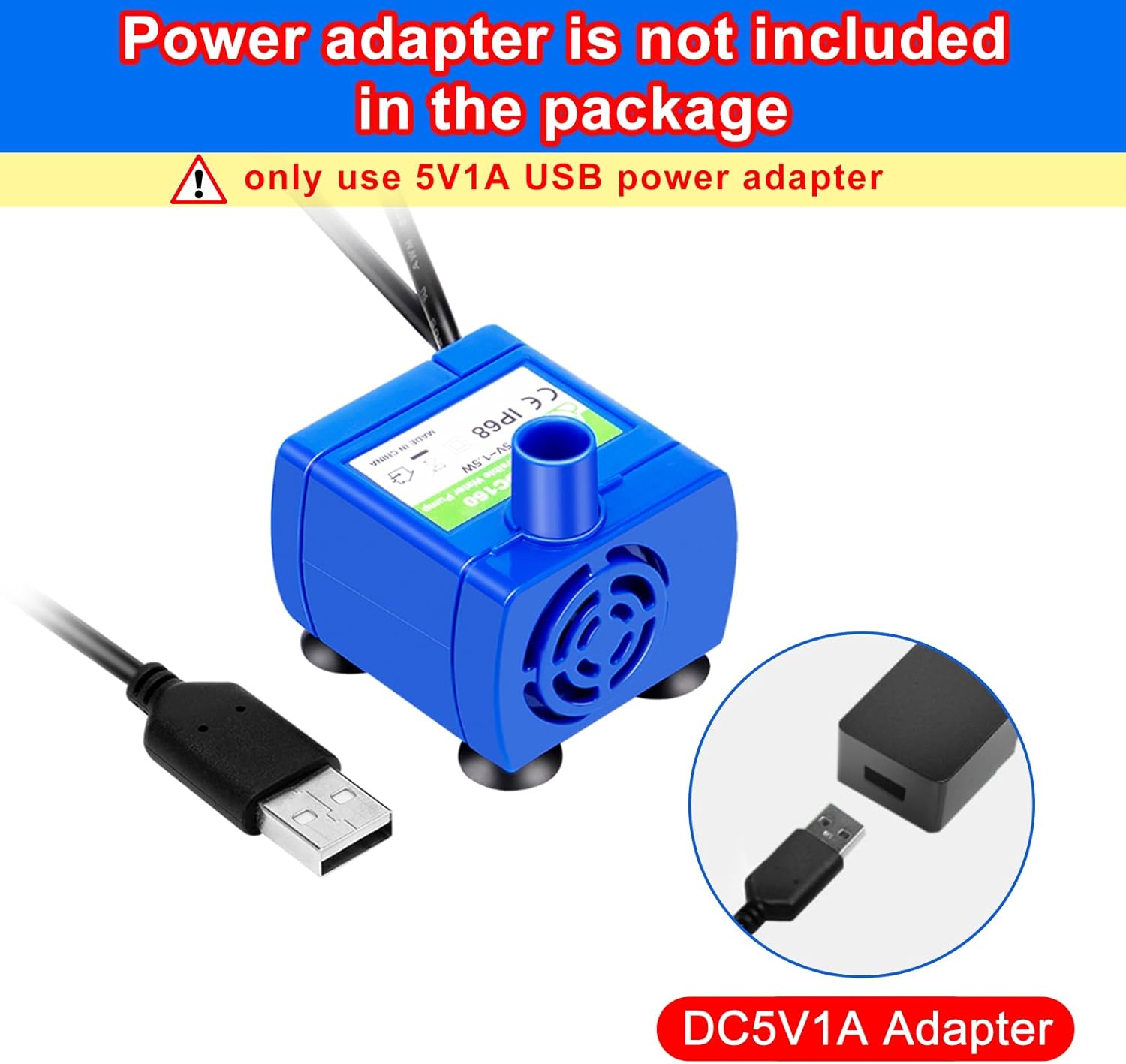 Water Pump LED Light Pet Cat Water Fountain Motor Replacement for Cat Flowers Drinking Bowl Dispenser Pet Accessories USB Plug