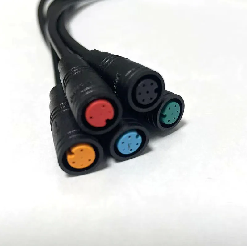 Cable de extensión M8 de 2/3/4/5/6 pines macho a hembra, enchufe para bicicleta eléctrica Julet, conector impermeable, Sensor de señal de freno, Cable eléctrico