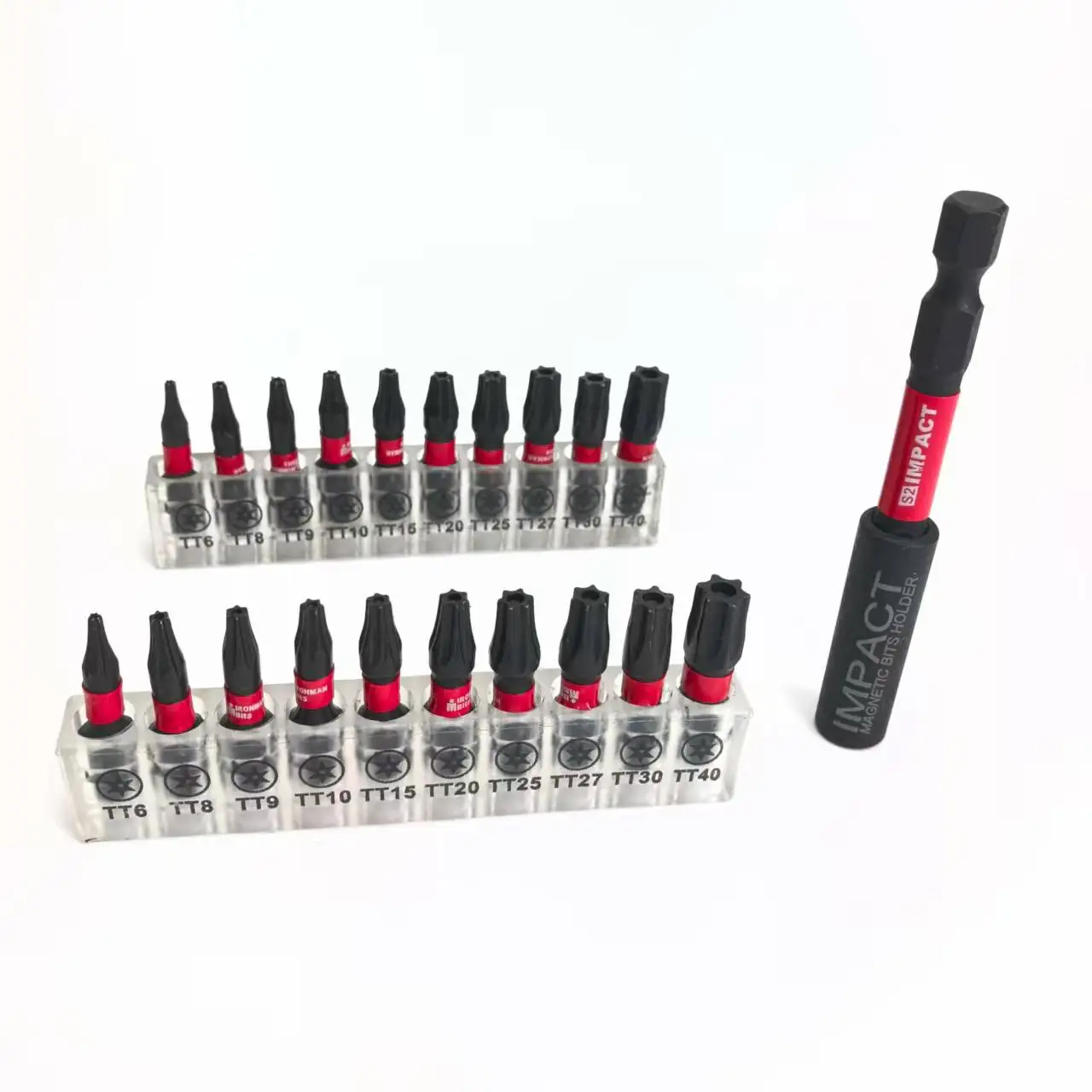 Jeu d'embouts de tournevis Torx T7-T40 de 1 pouce, embout étoile en acier allié S2 magnétique robuste à Impact avec Sase