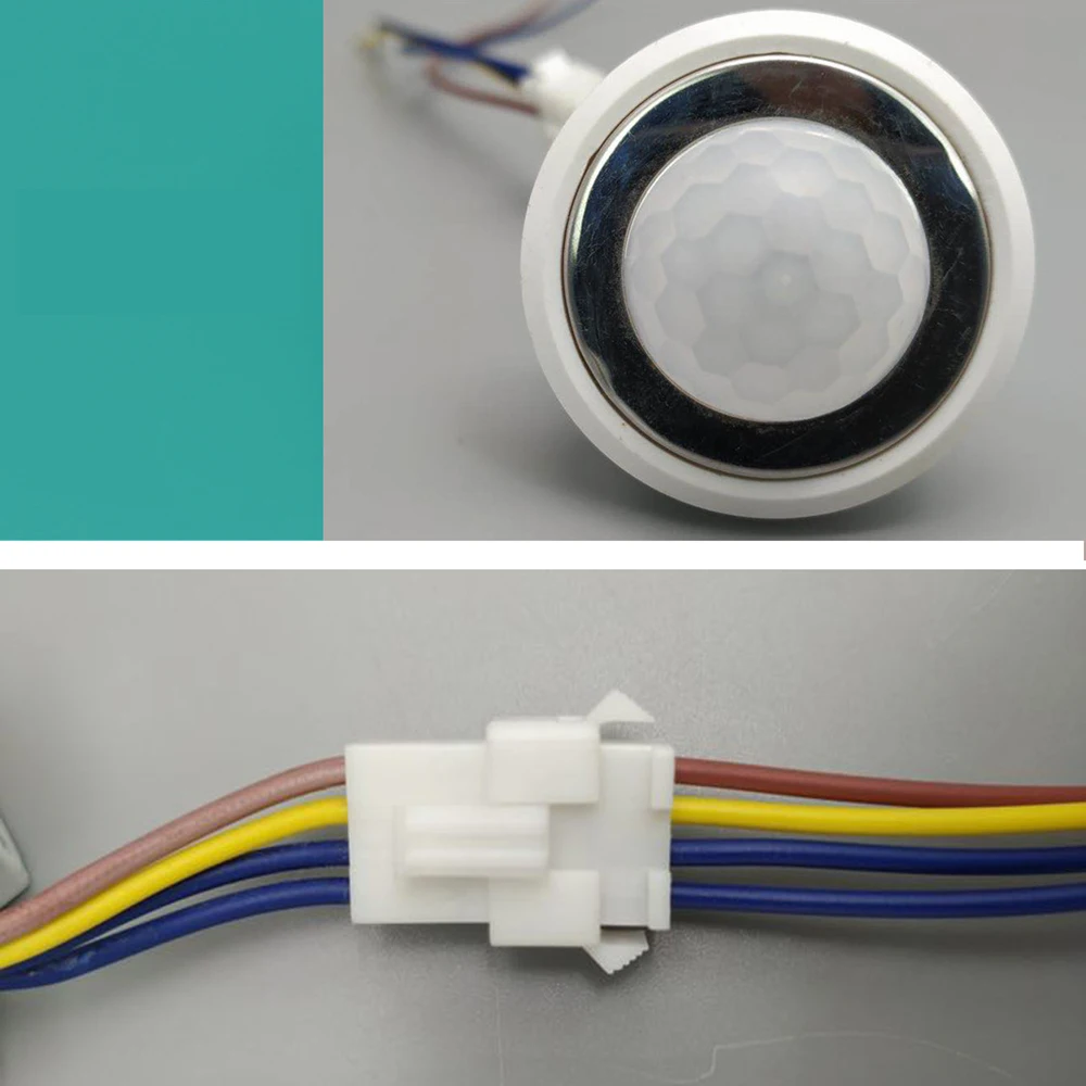 Sensor de luz automático de movimiento infrarrojo, interruptor de Detector IR, cc 12V, 24V, CA 110V, 220V, lámpara de noche de inducción del cuerpo humano