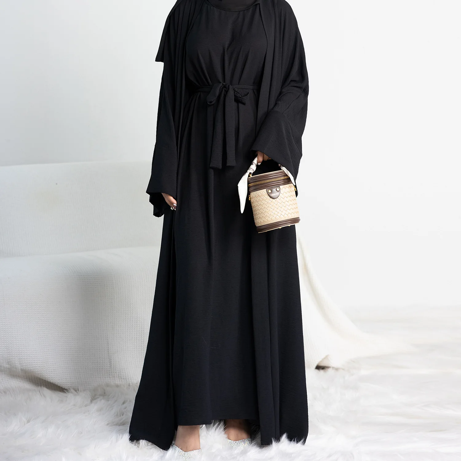 女性のためのアバヤ,イスラム教徒のドレスセット,豪華なアラブのドレス,アフリカの着物,モロッコのカフタン,ドバイ,ファッショナブル,2個