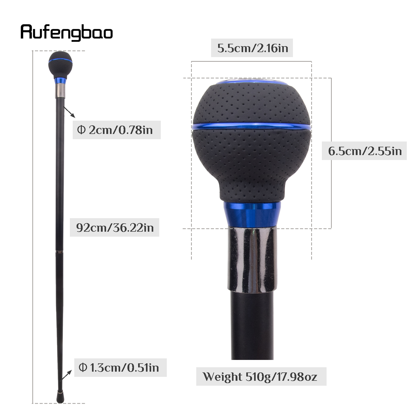 Preto azul número prata bengala moda decorativa bengala cavalheiro elegante cosplay cana crosier 92cm