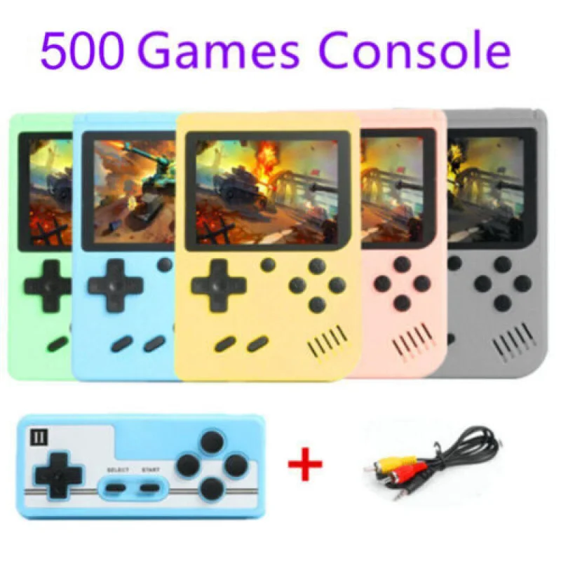Más de 500 juegos retro arcade clásicos integrados, consola para TV, videojuegos de 5 pulgadas, reproductor de juegos portátil para juegos de dos jugadores