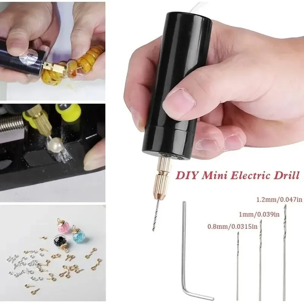 Ręczna mini wiertarka elektryczna DIY elektryczna wiertarka elektryczna USB narzędzia do tworzenia biżuterii z żywicy epoksydowej rzemiosło drewniane grawerowanie pióro narzędzie