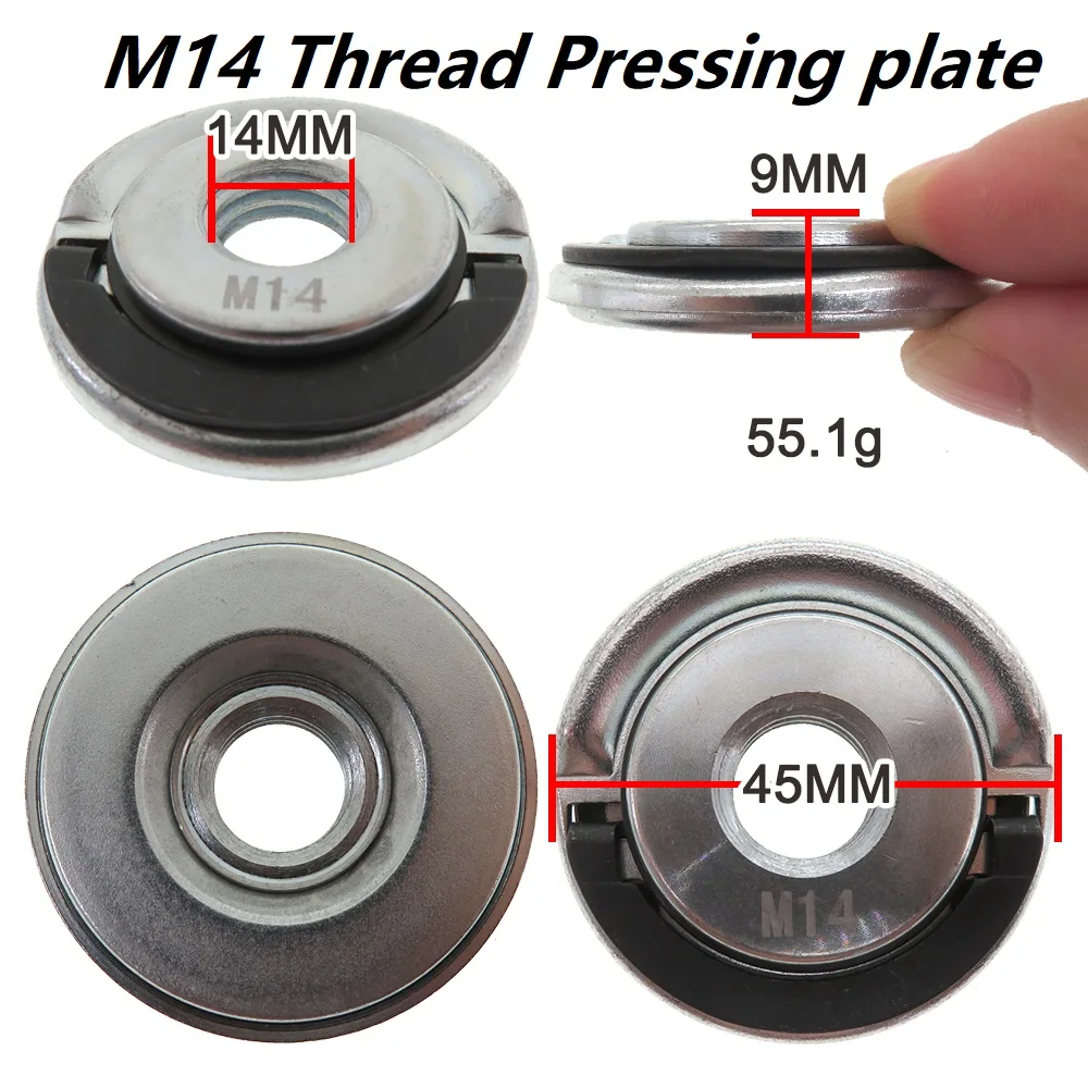 Quick Release flensmoer M14 draad haakse slijper flensmoer Power Chuck persplaat voor diamantdoorslijpschijven
