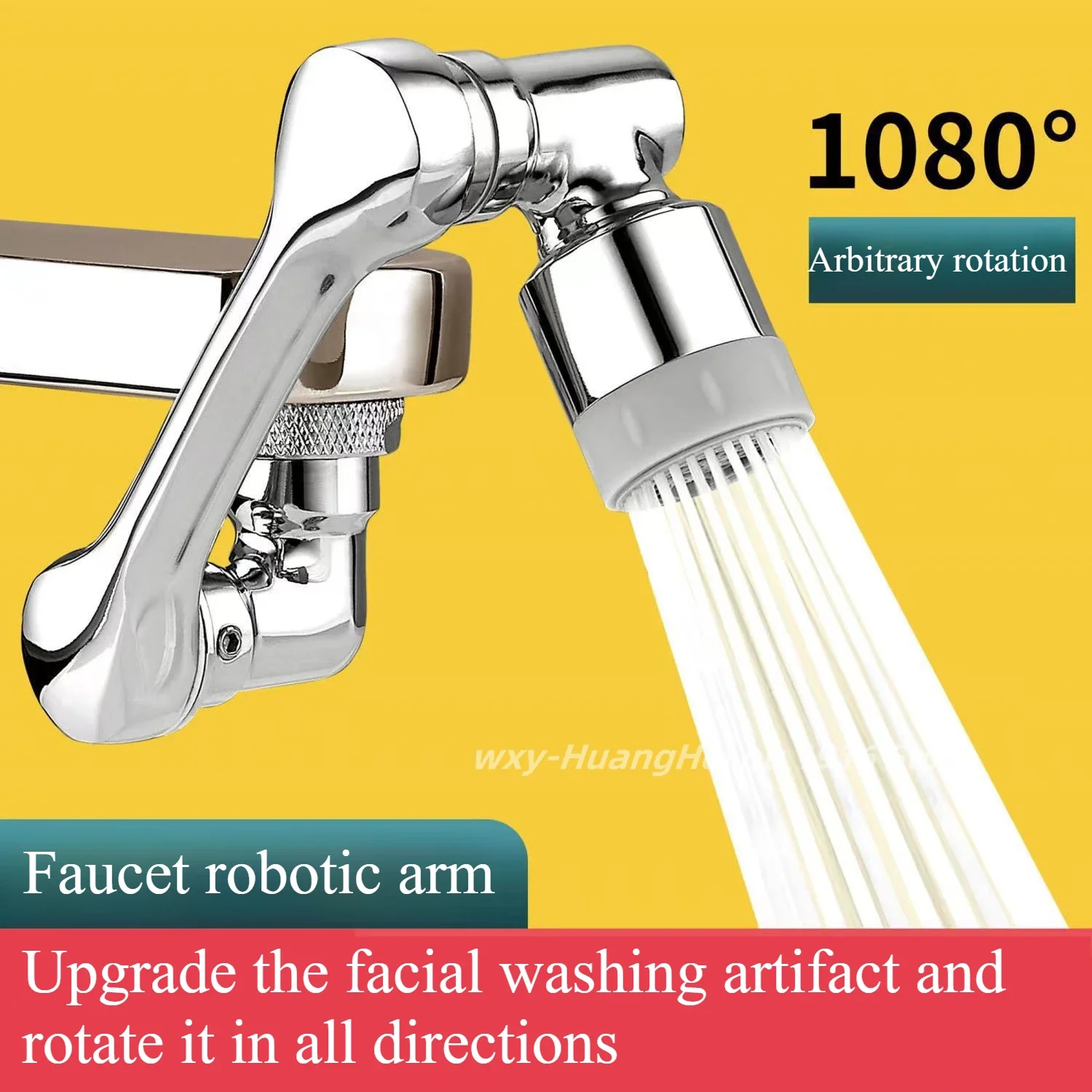 Aireador de grifo de extensión multifuncional giratorio, brazo robótico giratorio de 1080 grados, filtro de agua, Accesorios para grifo de agua del fregadero, Baño
