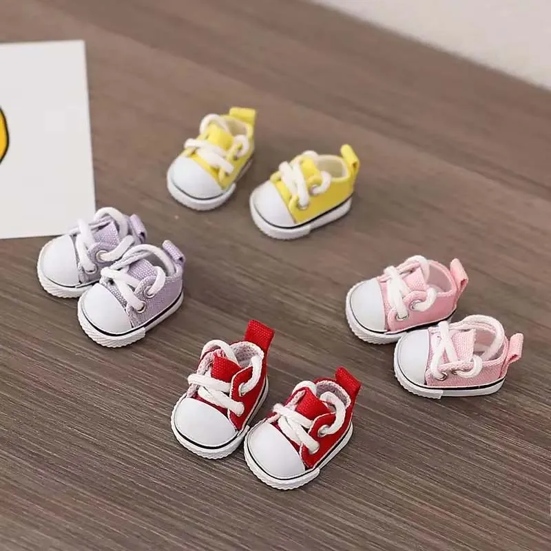3,8 cm PU-Lederschuhe für 17 cm Baumwollpuppen Labubu Schuhe Stiefel Spielzeug Segeltuchschuhe DIY Puppenzubehör Spielzeug für LABUBU