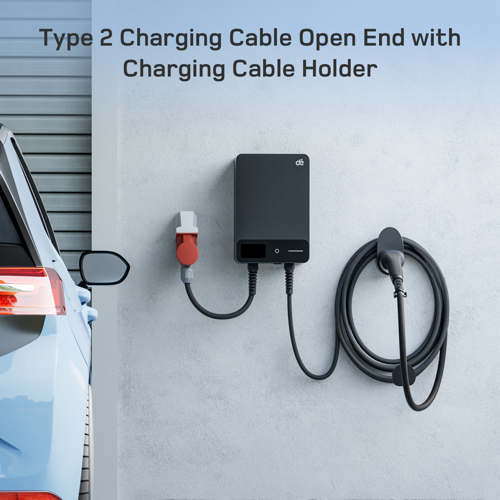 dé Type 2 EV Car Charging Cable to Open End Wire 11kW 3phase 32A 5m 7.5m 10m 15m Extension Cable for Charging Station IP55