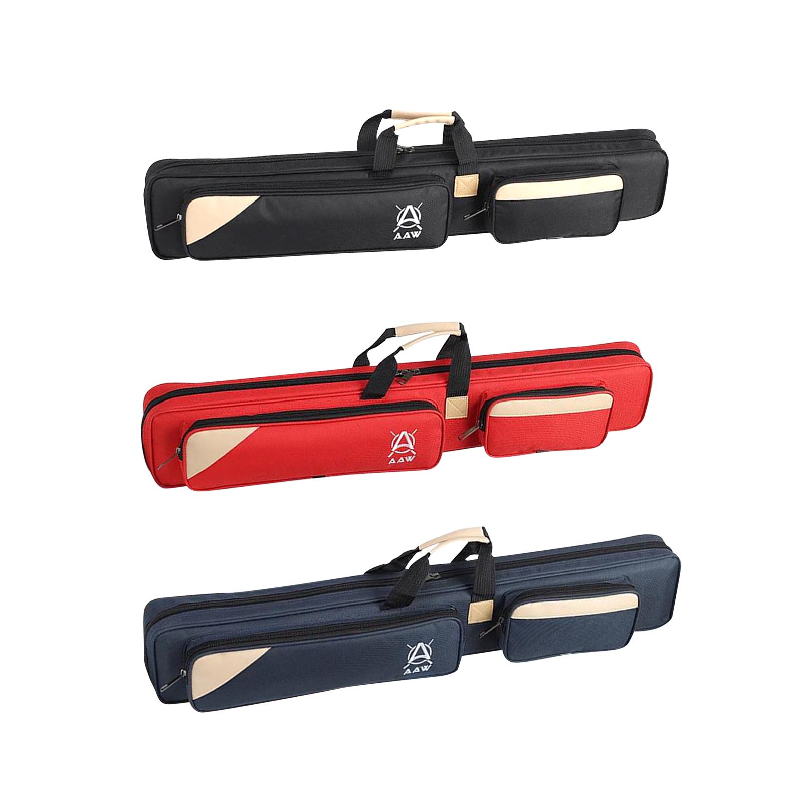 Pool Cue Sticks Bag 1/2 Cue Case Billiard Stick Storage Bag Dustproof Portable Snooker Billiard Cue Case 7 Holes Cue Case 83cm