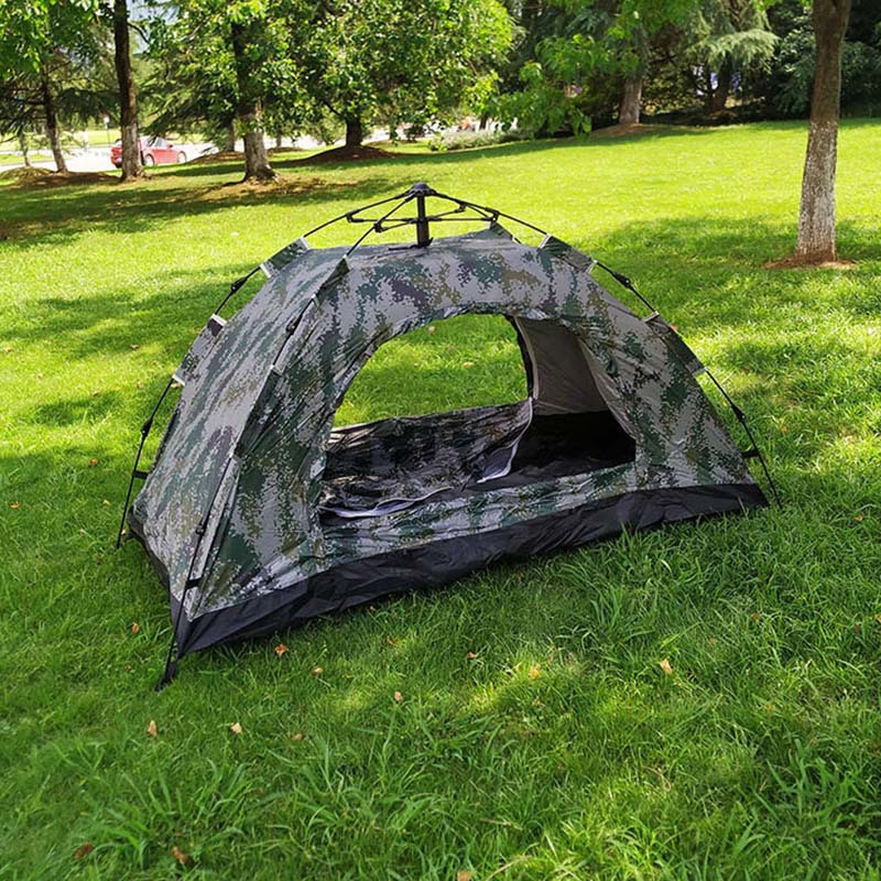 Outdoor-Einzelperson Tarnung Camping Pop-up Winter voll automatisch schnell öffnendes Zelt Dual Regen-und Mücken schutz