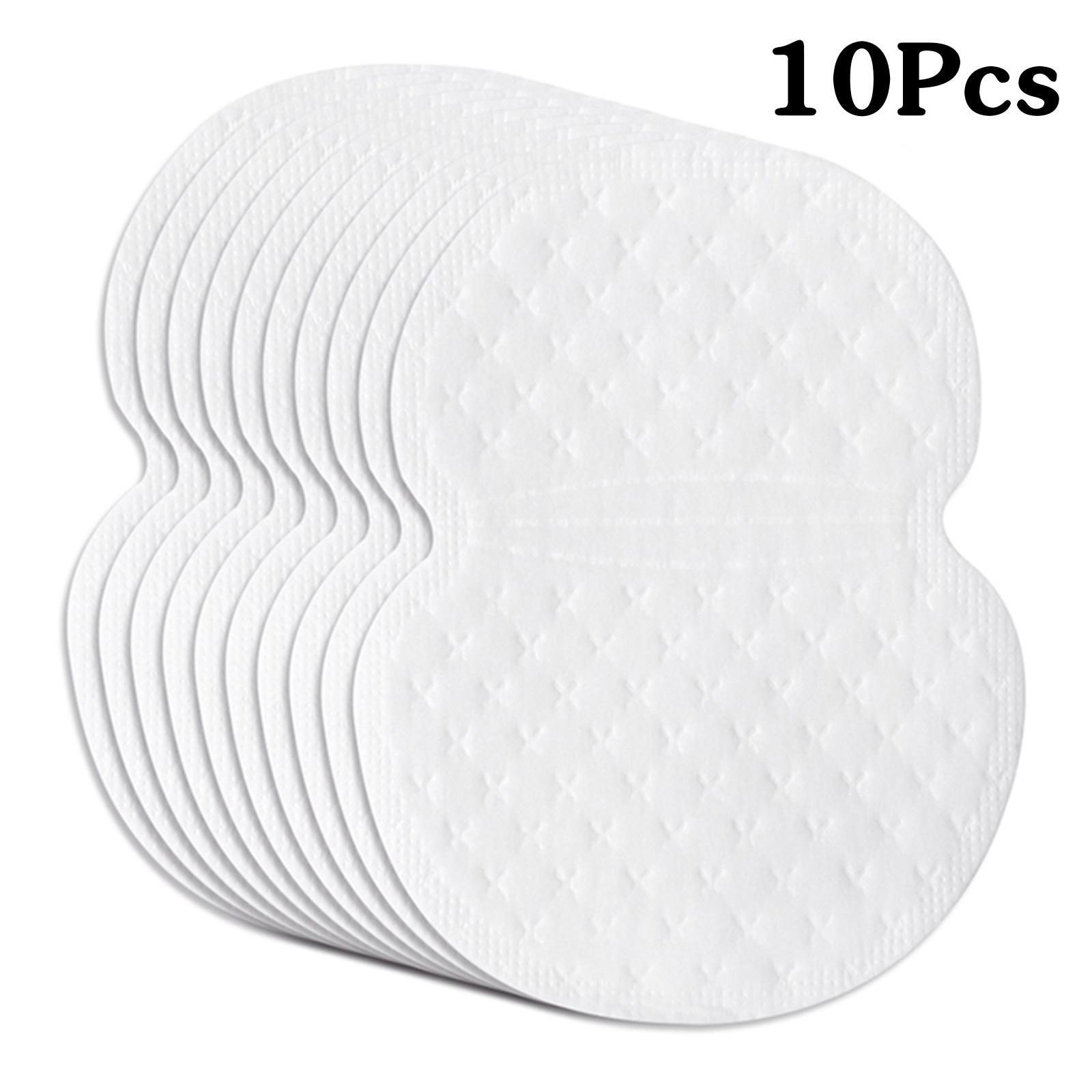 Almofada de suor das axilas descartável para homens e mulheres, almofadas de suor das axilas, antitranspirante, adesivo antitranspirante, verão, 10 peças por conjunto