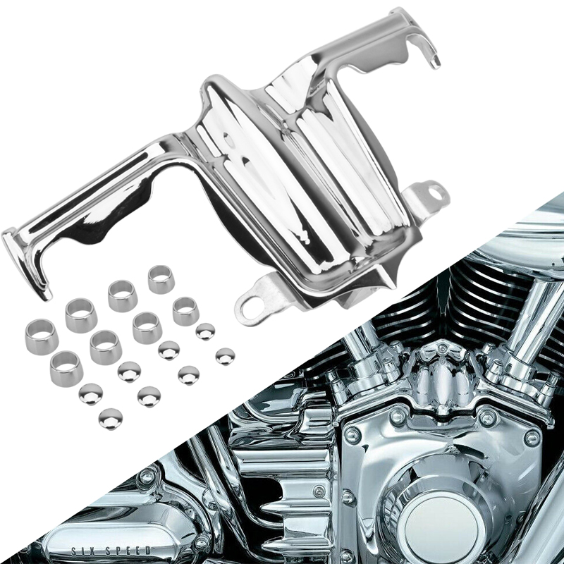 Chrome tappet/levador bloco acento guarnição capa para harley twin cam 00-17 touring electra glide dyna fat bob breakout