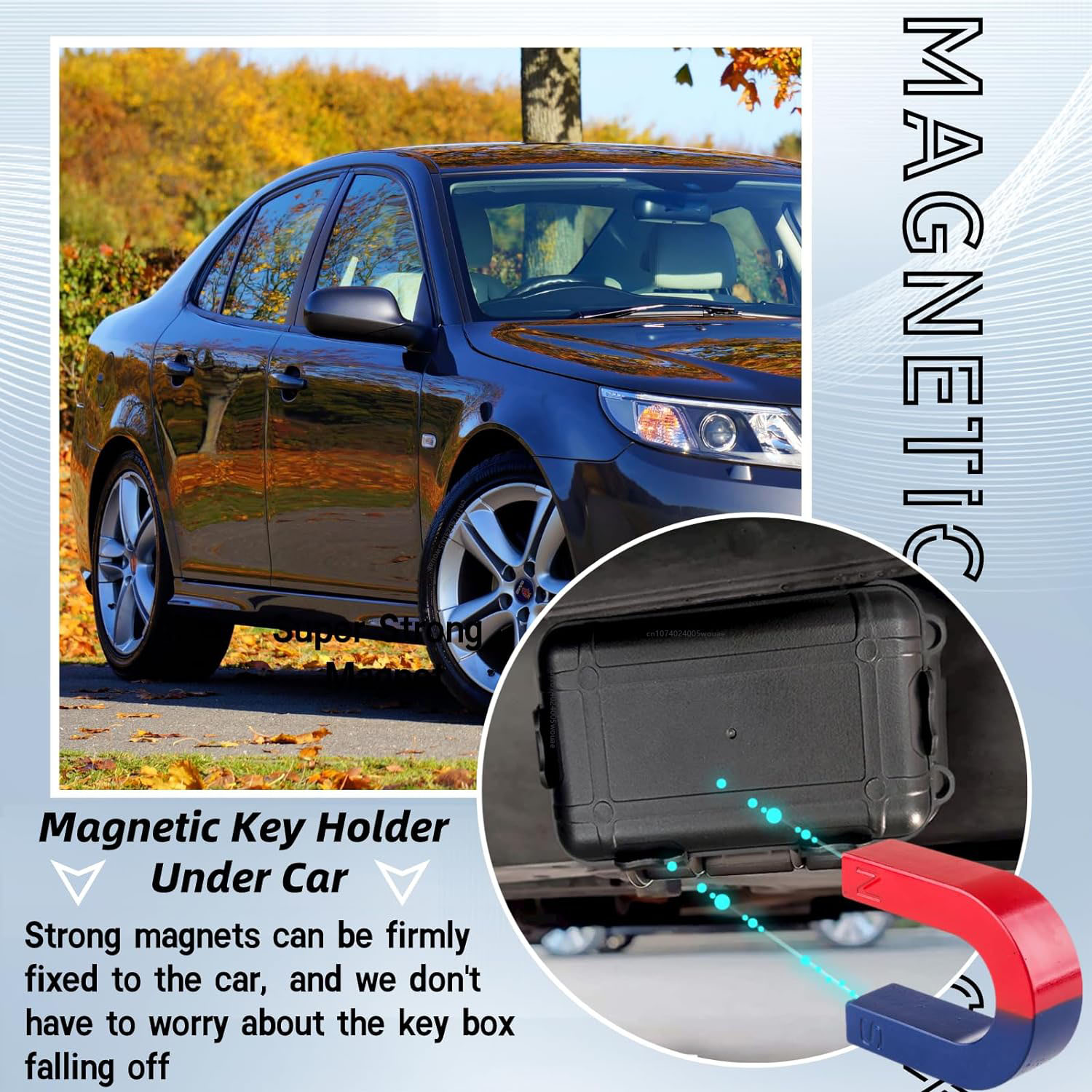 MINI Magnetic Key ผู้ถือภายใต้รถซ่อนกล่องกุญแจกันน้ํา Key Hider กันสนิมกล่องมัลติฟังก์ชั่นสําหรับอะไหล่ Key GPS Locator