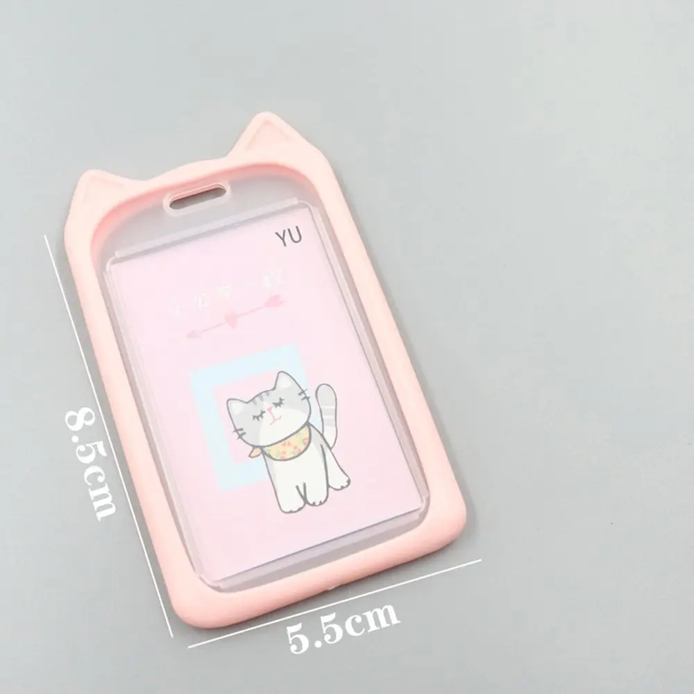 1ชิ้นเคสบัตรประจำตัวตัวการ์ตูนแมวกระเป๋าเก็บบัตรลูกอมสีม้วนสปริงยืดหดได้มีสายคล้องสำหรับใส่บัตรเครดิตเคสบัตรธนาคาร