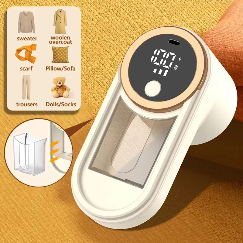 Removedor de fiapos para roupas, portátil, elétrico, removedor de pelota de fuzz, display led, recarregável para roupas, tecido, barbeador, removedor de fiapos