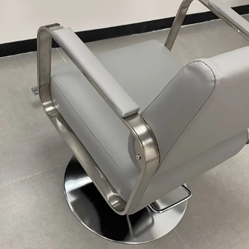 Silla De peluquero De lujo, silla De peluquero con diseño giratorio dorado personalizado, muebles De salón De belleza