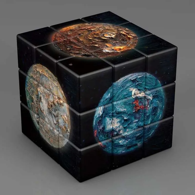 3x3x3 Magic Cube ดาวเคราะห์นักบินอวกาศที่มีชื่อเสียงภาพวาดคนดัง Art Magic Cube เด็กปริศนา Magic Cube ของเล่นของขวัญ