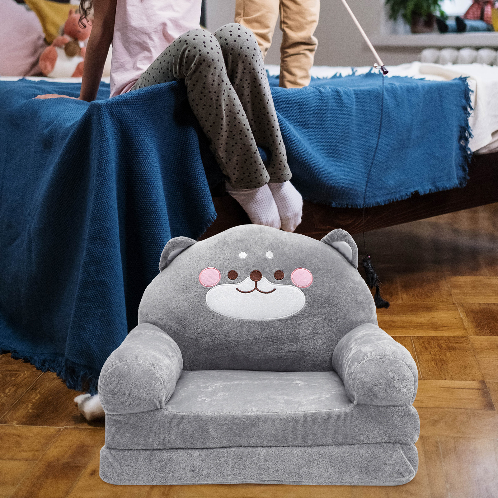 Children'S Shape Folding Kid'S Soft Baby Seat For Kids Room Nursery Kid Seat Bedroom Decor