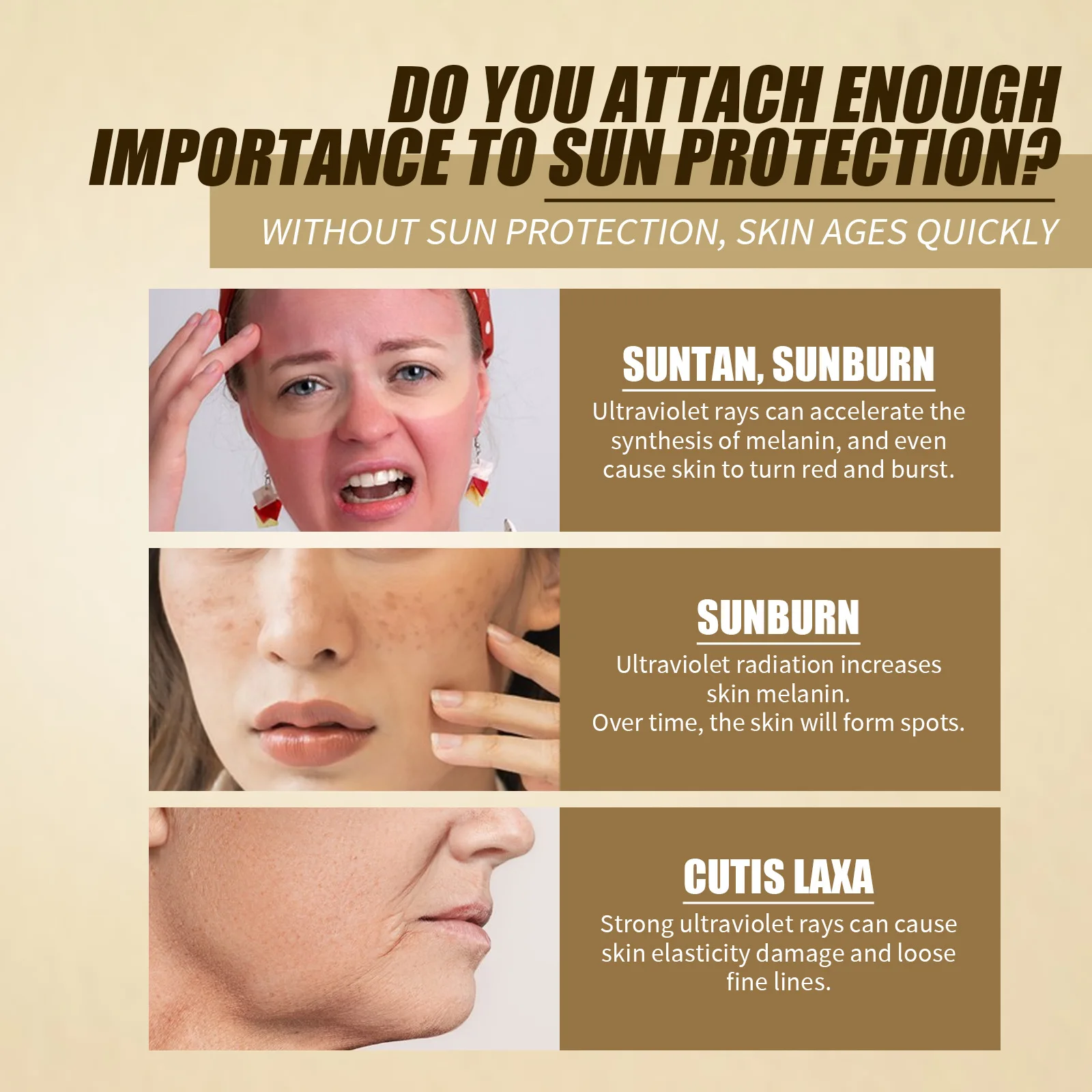 SPF50+ Sonnenschutz Koreanischer Reis Probiotischer Solarblocker Hautaufhellungscreme Anti UV Sonnenschutz Gesichtsmild Feuchtigkeitscreme Serum 50 ml
