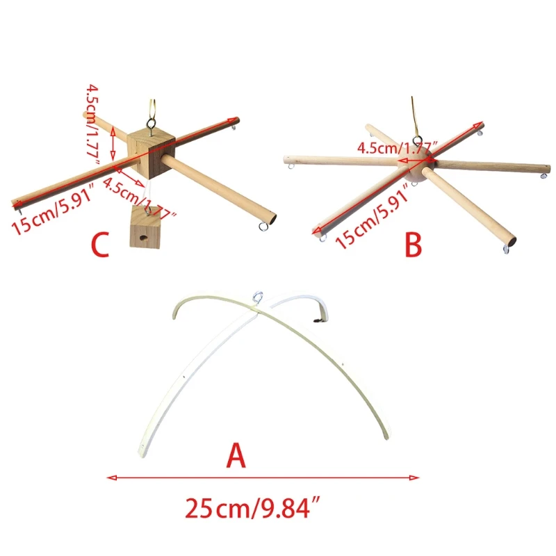 Gỗ Cho Bé Di Động Móc Treo Nôi Cho Bé Di Động Móc Treo Khung Di Động DIY