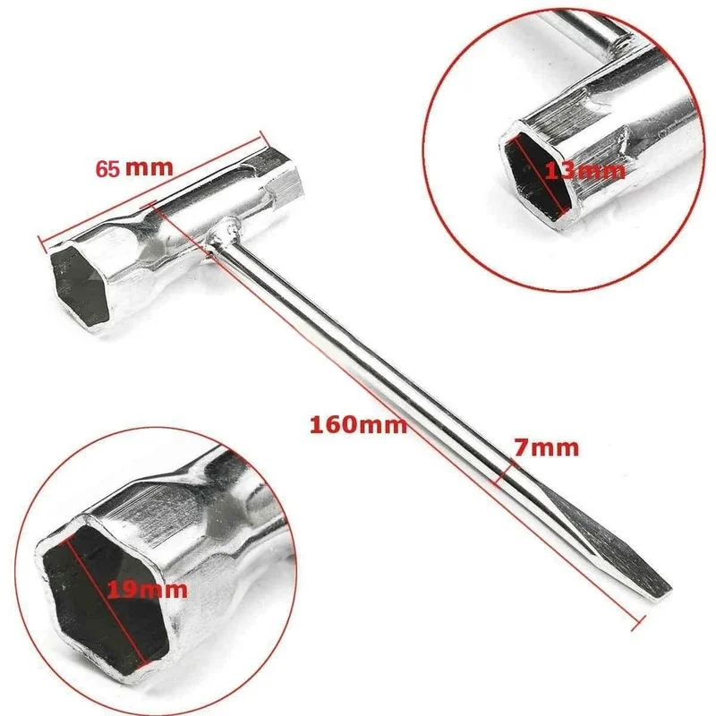Bugi Ổ Cắm Cờ Lê 13Mm & 19Mm Thép Không Gỉ Cờ Lê Xăng Máy Cưa Xích Và Bàn Chải Dao Cắt