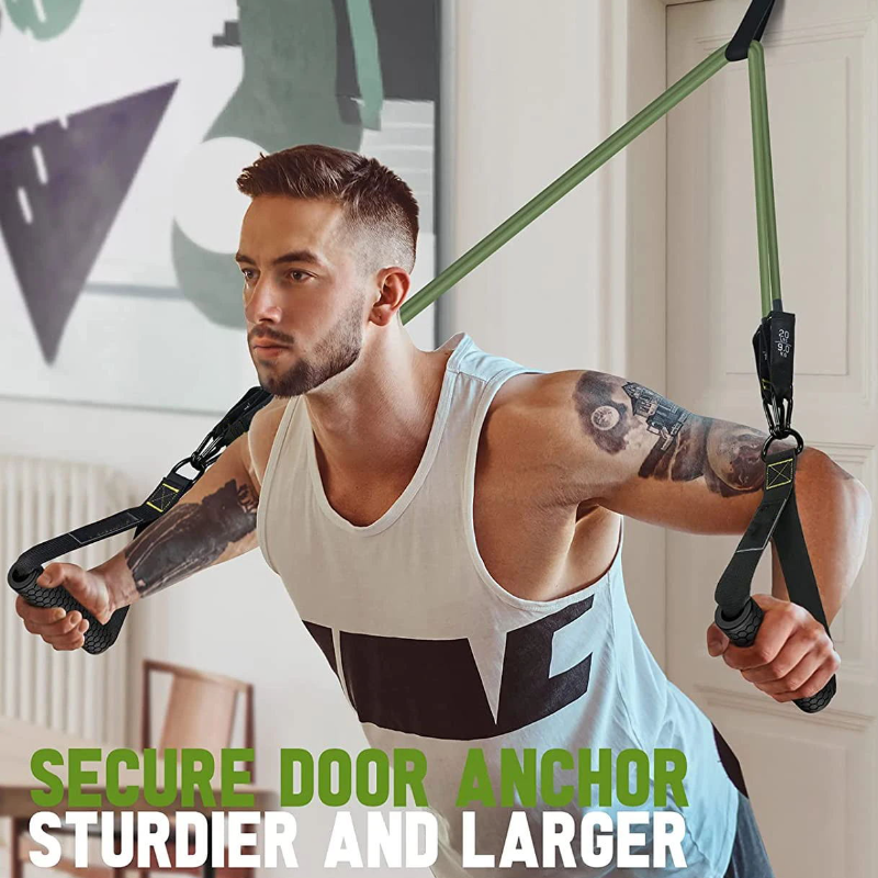 Juego de bandas de resistencia elásticas de 200 libras, 11 piezas, cuerda de tracción de tensión, ejercicio de entrenamiento para Fitness, gimnasio en casa, equipo de entrenamiento de fuerza