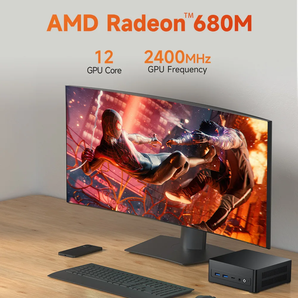 2025 new host Ryzen R7-6800H mini host mini computer 16GB 32GB RAM 512GB 1TB SSD Mini PC