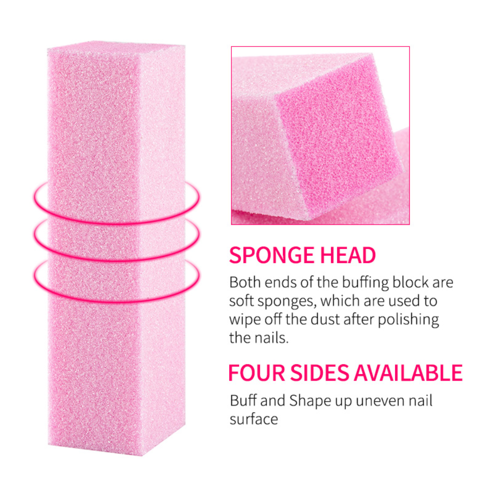 10pcs ไฟล์เล็บบัฟเฟอร์ชุดทําเล็บมือเล็บเท้า Care Nail Art Buffing Sanding ขัดสีขาวฟองน้ําบัฟเฟอร์เล็บแฟ้มเครื่องมือ