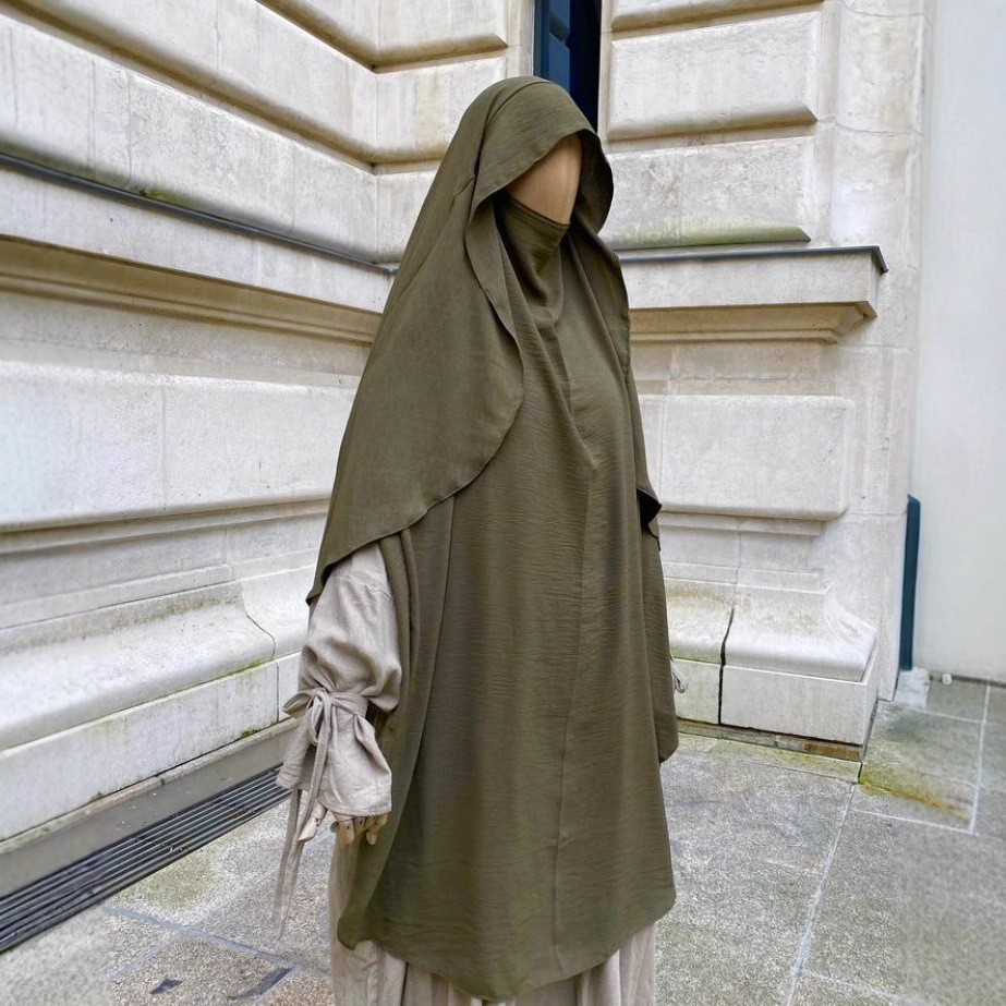 Women Plain Prayer Shawl Wraps Instant Scarf Hijab Large Single Layer Clothing Abaya Muslim Headscarf black