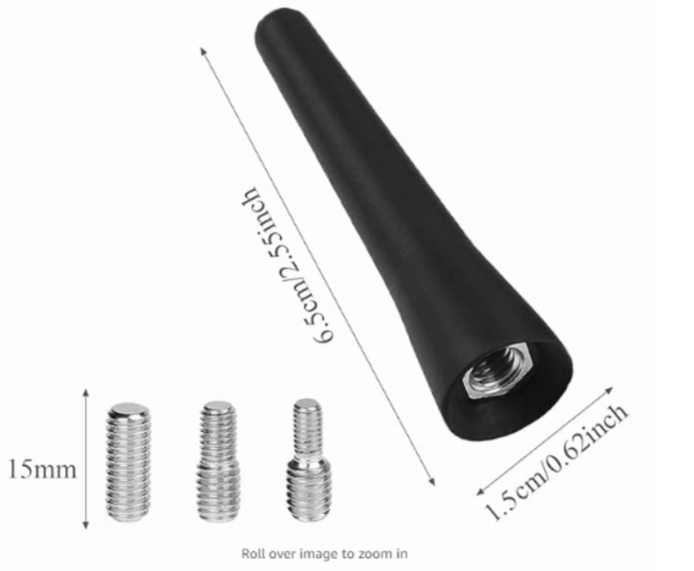 6,5 cm Auto Mini Kurze Radio Antenne Antenne Schrauben Signal Antenne Aluminium Anti Lärm Empfänger Adapter Universal Flexible Zubehör