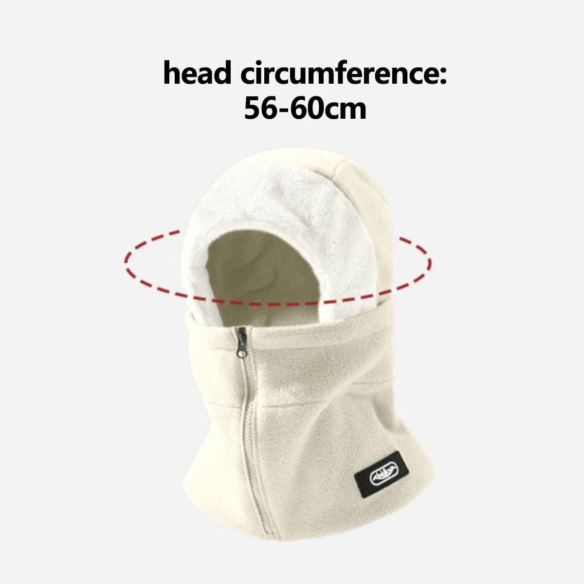 Soft Solid Color Cycling Windproof Cap Hood Thermal Winter Balaclava Drawstring Keep Warm Ski Mask Hat Women