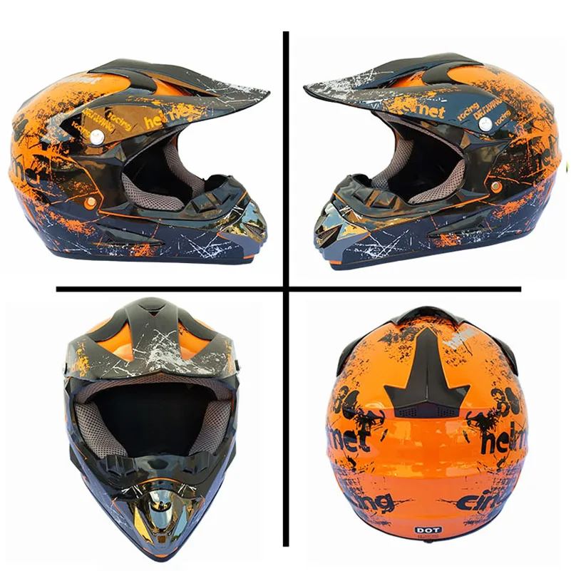 男性女性モトクロスオートバイヘルメット ATV モトクロス MTB MTB DH レーシングヘルメットクロスヘルメット Capacetes 3 個のギフトを送ります。