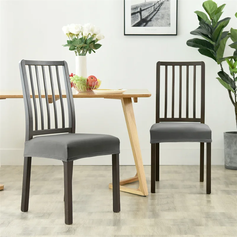 1pc elastischer Esszimmers tuhl Sitz bezug Stretch weicher Samt Stuhl bezug Anti-Staub Sitzkissen Schon bezug für Party Hotel nach Hause