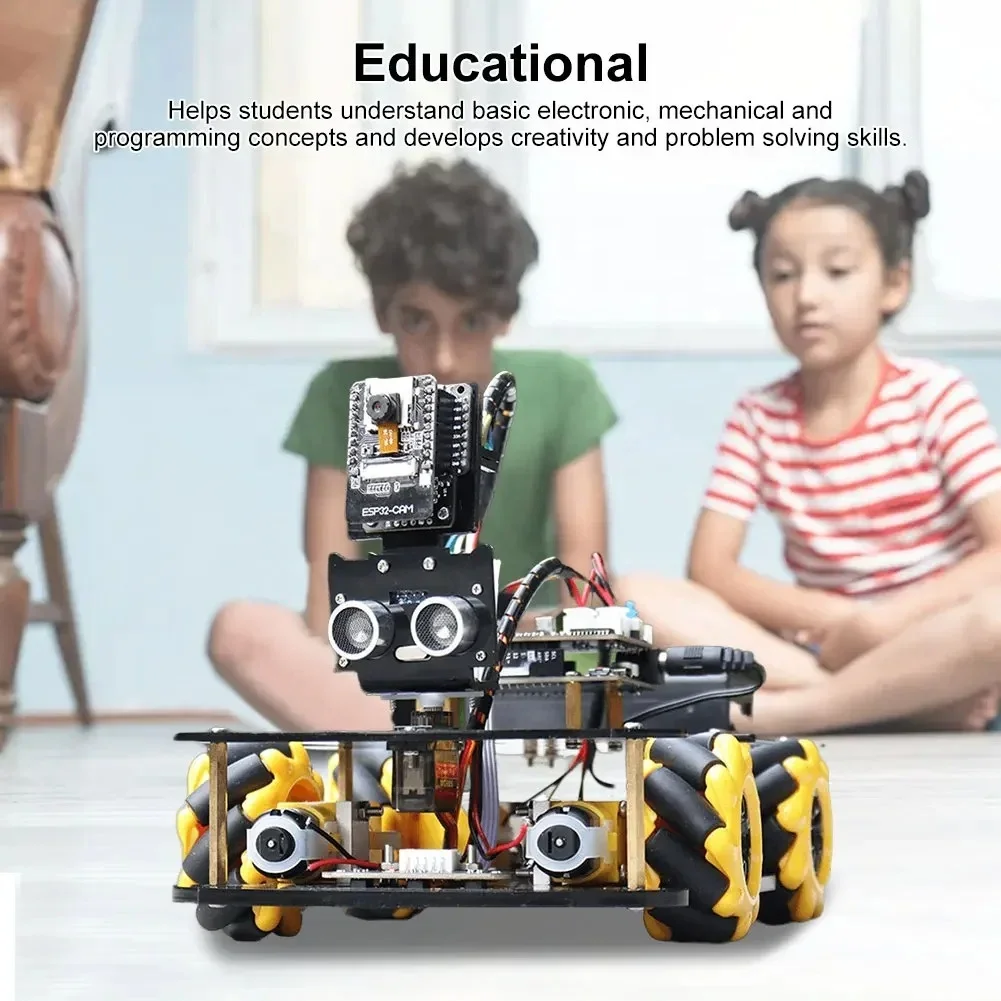 Esp32 cam wifi smart roboter auto starter kit ESP32-CAM programmierung pädagogisches lernen tt motor mecanum rad chassis kit ultras
