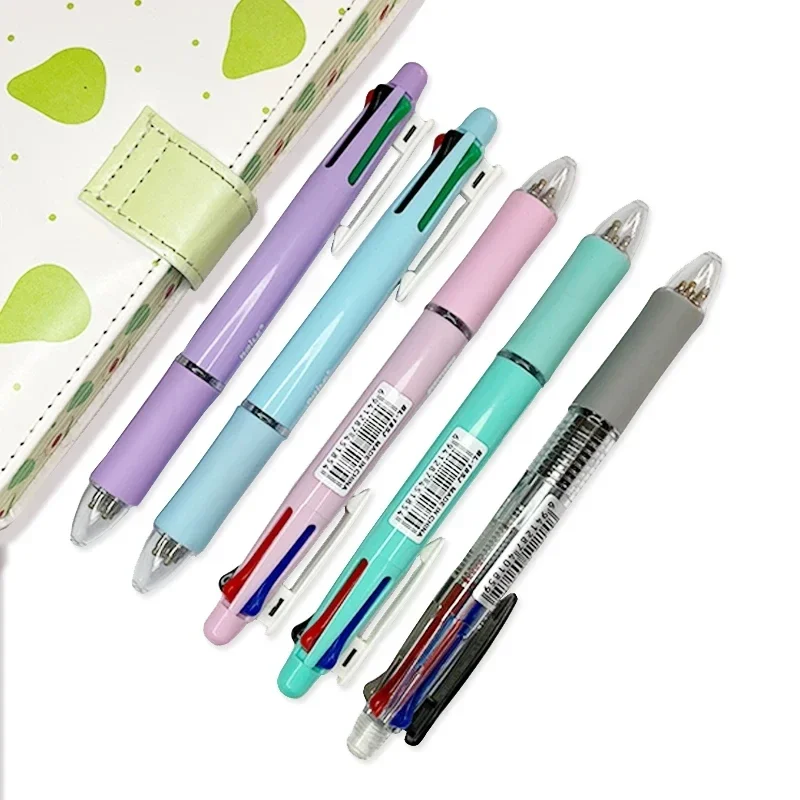 5 In 1 ปากกาลูกลื่นหลากสี 4 สีปากกา 1 ดินสออัตโนมัติพร้อมยางลบสําหรับสํานักงานโรงเรียนเขียนเครื่องเขียน