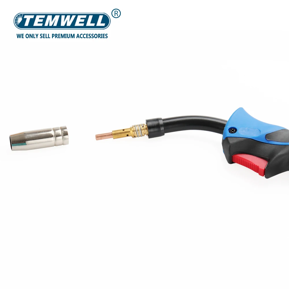 14PCS 15AK Welding Torch accessories Consumables 0.6/0.8/0.9/1.0/1.2mm MIG Torch Gas Nozzle Tip Holder of 15AK MIG MAG
