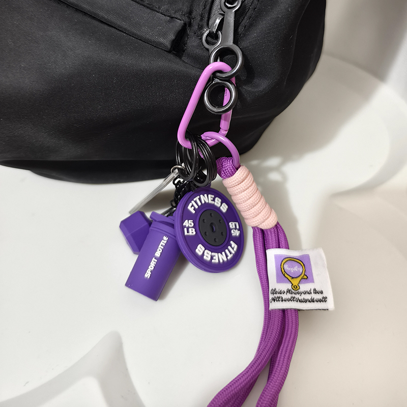 2025 QUENTE! Chaveiro de fitness ginásio barbell chaveiro levantamento de peso placa de peso de silicone presentes de ginásio presentes de treino saco presente