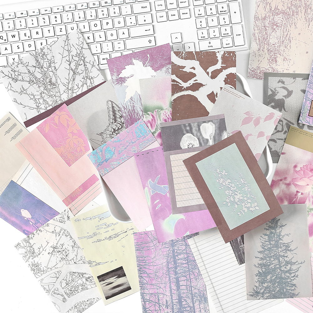 50 Sheets Vintage Aesthetic Stationery Material Labels paper for Journal notebook Planner hand made Scrapbooking Supplies