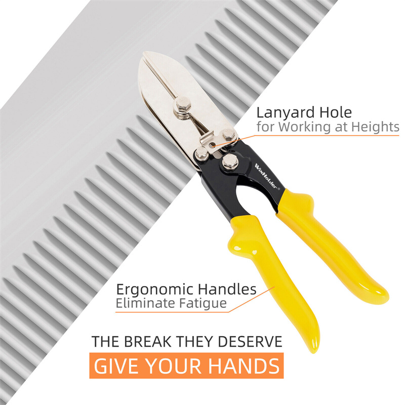 Heavy Duty 5-Blade Hand Cable Crimper Sheet Metal Hard Stainless Steel Tools For 24-28 Gauge Duct Work Stove Pipe Crimping HVAC