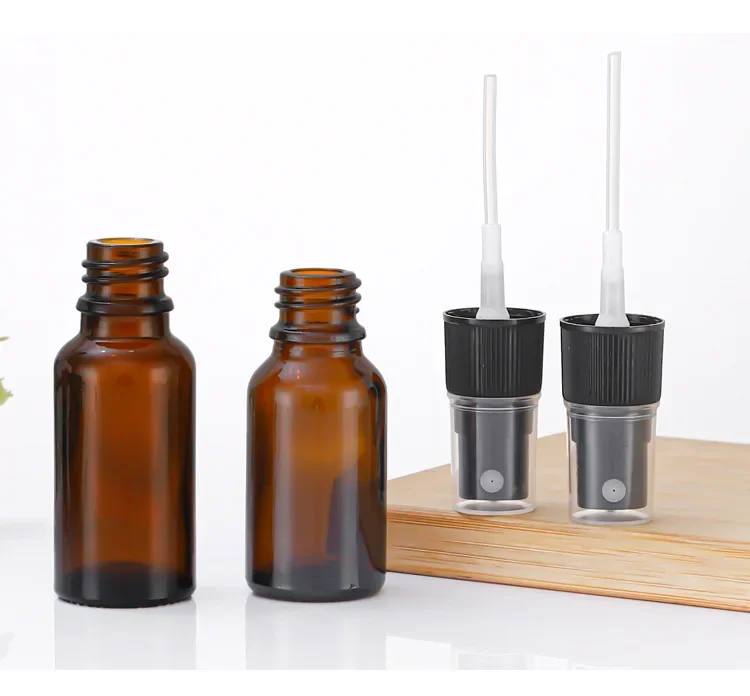 1pcs 5ml-100ml Amber Glass Perfume Bottle  Sprayer Atomize Bottle Travel Refillable Bottles Essential Oil Containers