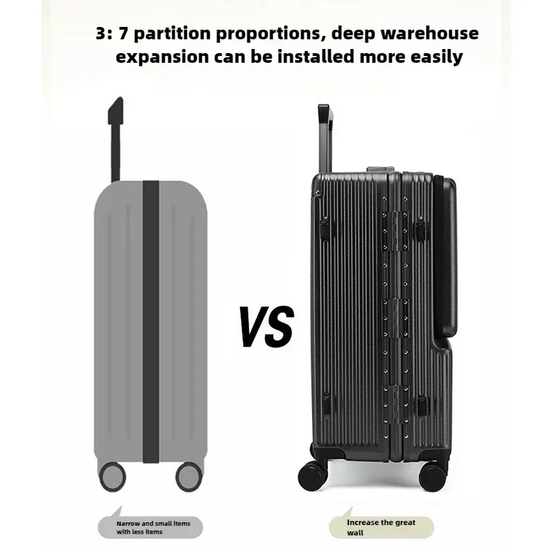 Verdickte Trolley-Koffer mit großer Kapazität Reisekoffer Multifunktion ale Notebook-Tasche 3 Passworts chloss Koffer auf Rädern
