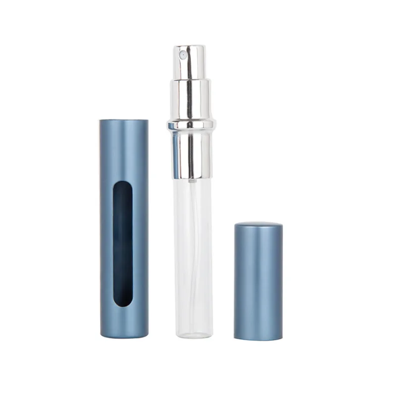 1 pz 104mm * 15mm 5ml Bottiglia di profumo riutilizzabile Formato da viaggio Portatile Ultra Fine Spray Bottiglia Atomizzatore Bottiglia riutilizzabile vuota 5ml