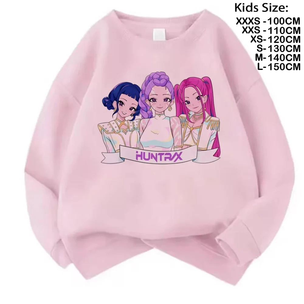 Fãs do filme presente moletom com capuz meninas crianças huntrix kpop demônios caçadores moletom infantil bonito tigre harajuku com capuz para meninos meninas
