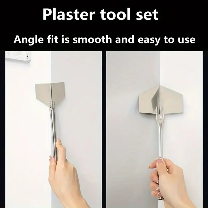 Couteau à mastic en acier inoxydable, outils de Construction, grattoirs pour cloisons sèches,extracteur Yin Yang 4 pièces