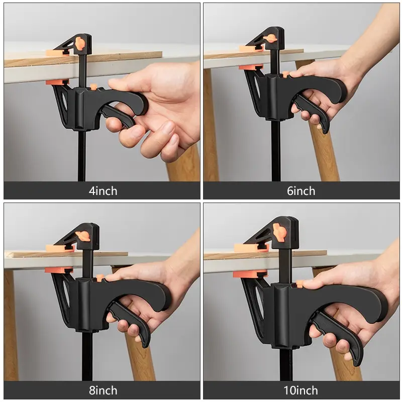 4Inch Mechanical Workshop Table F Clamp Fixed Kit Quick Ratchet Release Speed Squeeze Hard Wood Working Tool DIY Hand Tools