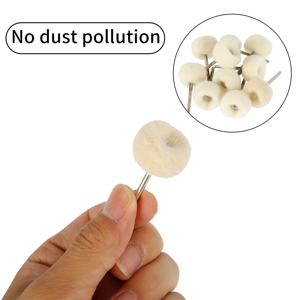 120 pz Feltro di Lana Lucidatura Lucidatura Ruota Rotonda Tampone di Rettifica Gambo per Dremel Accessori Per Utensili Rotanti Lucidatura Ruota di Lucidatura