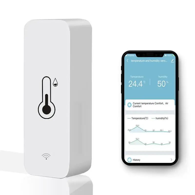 Probador de humedad y temperatura WiFi, termómetro doméstico, higrómetro multifuncional, Compatible con Alexa, Google Home, Cozylife