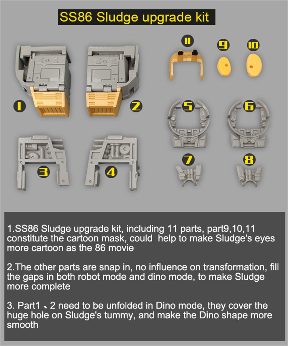 Dalam stok pengisi pengganti masker kaki Kit Upgrade untuk transformasi SS86 lumpur figur aksi aksesoris-Pergi Lebih Baik