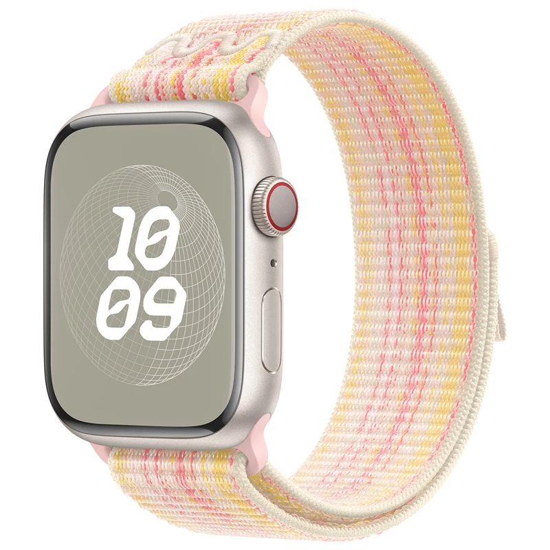 ไนลอนกีฬาสําหรับ Apple Watch Band 49 มม.45 มม.44 มม.42 มม.41 40 มม.38 มม.สร้อยข้อมือ Correa สําหรับ IWatch 9 8 7 6 5 4 3 SE Ultra 2