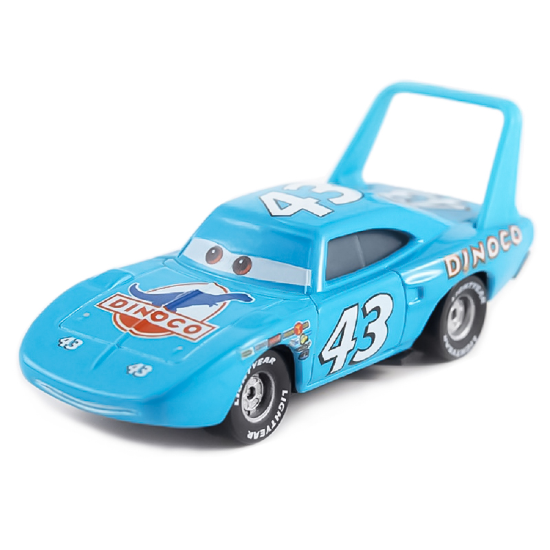 Coches de Disney Storm Jackson Dinoco The King Racing Anime Lightning McQueen 1:55 Material de Metal fundido a presión juguete modelo regalos para niños